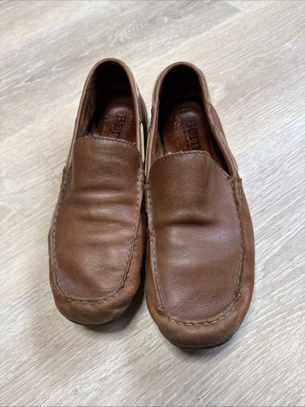 🤎 BORN Allan Men’s Leather Loafer Driving Moccasins | Brown | Size 10M